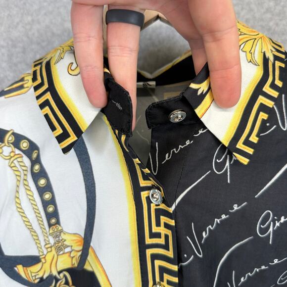 Xingchenkaiyi Blouse Womens Size M Multicolor Baroque Long Sleeve Button Up - Picture 3 of 13